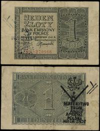 1 złoty 1.08.1941, seria BC 8270966, z FAŁSZYWYM