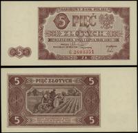 5 złotych 1.07.1948, seria G 2603351, nieduże za