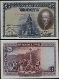25 peset 15.08.1928, seria E 3533030, wyśmienici