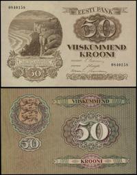 50 koron 1929, numeracja 0840158, ugięty róg, al