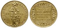 dukat 1861, Hamburg, złoto 3.47, minimalnie gięt
