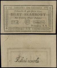 4 złote polskie 4.09.1794, seria 2-H, Lucow 44h 