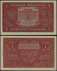 1 marka polska 23.08.1919, seria I-FW 658372, Lu