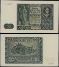 50 złotych 1.08.1941, seria A 4666079, wyśmienic