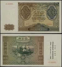 100 złotych 1.08.1941, seria D 4262561, na stron