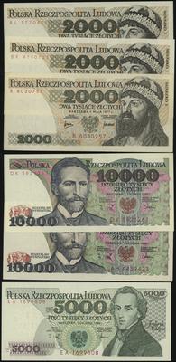 zestaw 29 banknotów z lat 1977-1988, 1 x 2000 zł