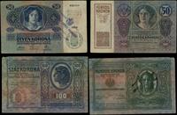zestaw 8 banknotów o nominałach:, 50 koron 2.01.