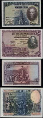 zestaw: 25 peset i 50 peset 15.08.1928, serie E,