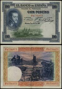 100 peset 1.07.1925, seria F0, numeracja 736073,