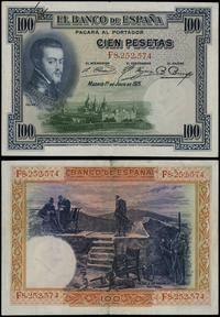 100 peset 1.07.1925, seria F8, numeracja 252574,