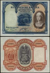 500 peset 24.07.1927, numeracja 1943878, złamany