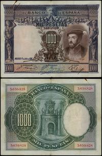 1.000 peset 1.07.1925, numeracja 3650828, złaman