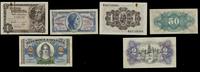 zestaw 3 banknotów, 50 centimos 1937, 2 pesety 1