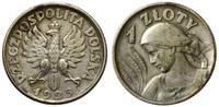 1 złoty 1925, Filadelfia, popiersie kobiety z kł