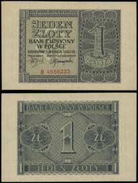 1 złoty 1.03.1940, seria B, numeracja 4655233, u