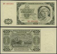 50 złotych 1.07.1948, seria DU, numeracja 485726