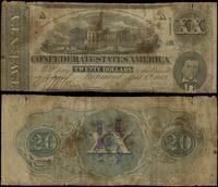 20 dolarów 6.04.1863, 2 seria A, na stronie odwr