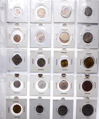zestaw 19 monet Indii i 1/4 centa Cejlon, łączni