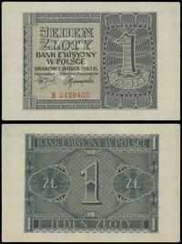 1 złoty 1.03.1940, seria B 2428405, minimalnie z