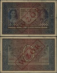 5.000 marek polskich 7.02.1920, czerwony nadruk 
