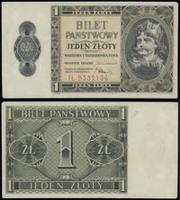 1 złoty 1.10.1938, seria IŁ 9332126, minimalne u