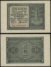 1 złoty 1.08.1941, seria BB 5939088, wyśmienite,