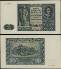 50 złotych 1.08.1941, seria D 4969087, piękne, L