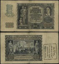 20 złotych 1.03.1940, serria D 5107072, z nadruk