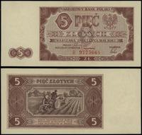 5 złotych 1.07.1948, seria B 9775664, jedno więk