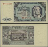 20 złotych 1.07.1948, seria HP 6737790, idealnie