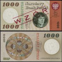 1.000 złotych 29.10.1965, czerwony ukośny nadruk
