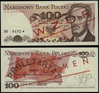 100 złotych 1.06.1982, seria HG 0000000, czerwon
