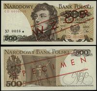 500 złotych 1.06.1982, seria CD 0000000, czerwon