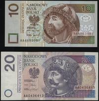 Polska, 10 i 20 złotych, 25.03.1994 i 5.01.2012