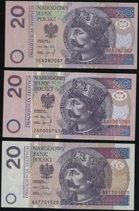 Polska, 3 x 20 złotych, 25.03.1994 oraz 5.01.2012