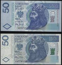 2 x 50 złotych 25.03.1994 i 5.01.2012, serie AA 