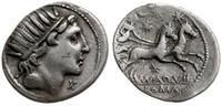 denar 109-108, Rzym, Aw: Głowa Sola w prawo, pod