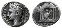 denar 18 pne, Aw: Głowa cesarza w lewo i napis C