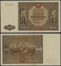 1.000 złotych 15.01.1946, seria P 3411618, drobn