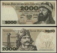 2.000 złotych 1.07.1977, seria E 3488501, wyśmie