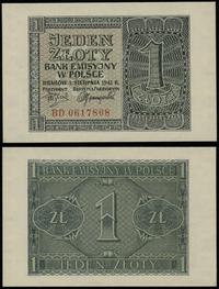 1 złoty 1.08.1941, seria BD 0617808, piękne, Luc