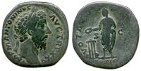 sestercja 170-171, Rzym, Aw: Głowa cesarza w pra
