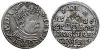 trojak  1586, Ryga, duża głowa króla, ładnie zac