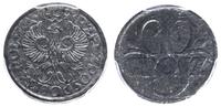grosz 1939, Warszawa, cynk, patyna, piękna monet