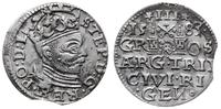 trojak 1583, Ryga, korona króla z rozetami, krąż