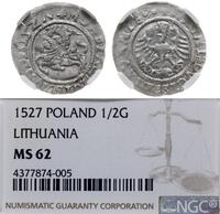 Polska, półgrosz, 1527