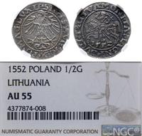 Polska, półgrosz, 1552