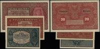 zestaw 3 banknotów z 1919/1920 r., 1 marka polsk