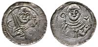 denar  1138-1146, Popiersie rycerza na wprost z 