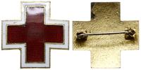 odznaka czerwonego krzyża, emalia biała i czerwo